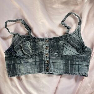 Gray Crop Top